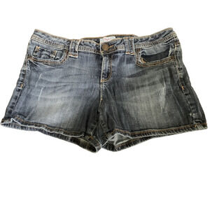 CANDIE'S STRETCH DENIM‎ JEAN SHORTS WITH SIDE SLITS SIZE JUNIOR'S 9